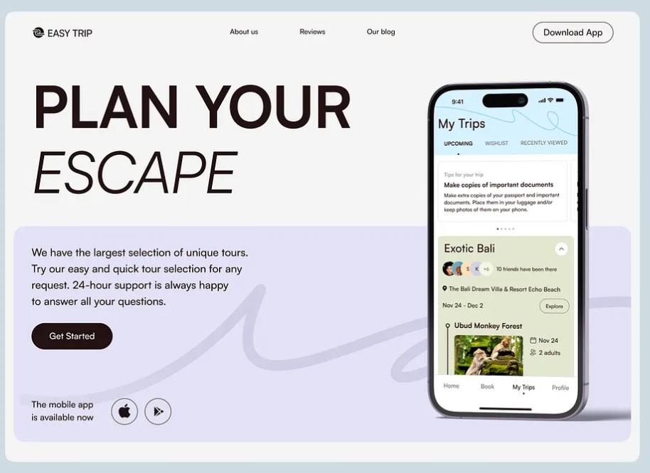Travel App UI Design